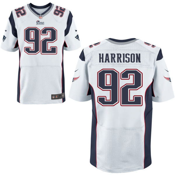  Patriots 92 James Harrison White Elite Jersey