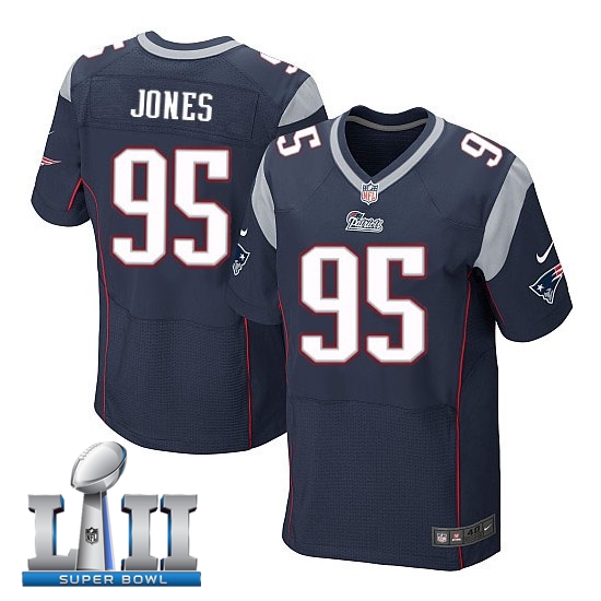  Patriots 95 Chandler Jones Navy 2018 Super Bowl LII Elite Jersey