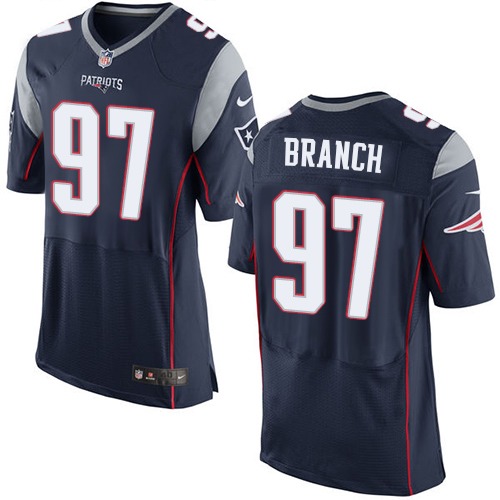  Patriots 97 Alan Branch Navy Blue Team Color Men Stitched NFL Elite Jersey