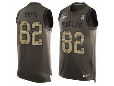  Philadelphia Eagles 82 Torrey Smith Limited Green Salute to Service Tank Top NFL Jersey