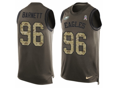  Philadelphia Eagles 96 Derek Barnett Limited Green Salute to Service Tank Top NFL Jersey