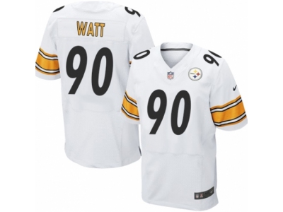  Pittsburgh Steelers 90 T J Watt Elite White NFL Jersey