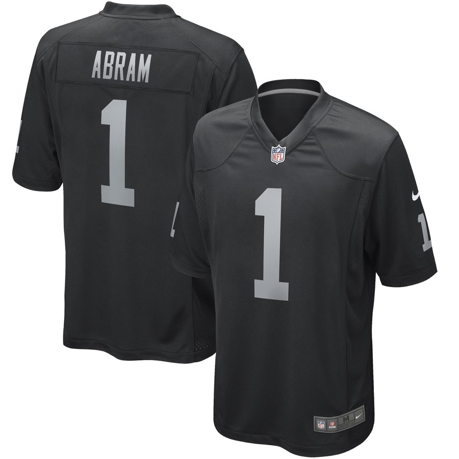 Nike Raiders 1 Johnathan Abram Black Youth 2019 NFL Draft First Round Pick Vapor Untouchable Limited Jersey