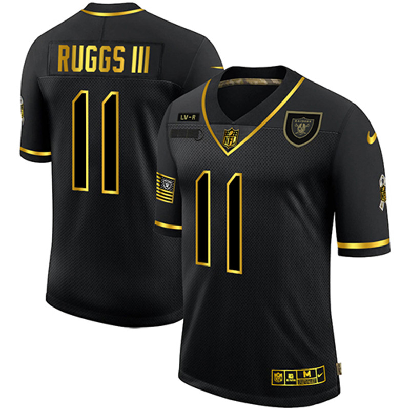 Nike Raiders 11 Henry Ruggs III Black Gold 2020 Salute To Service Limited Jersey