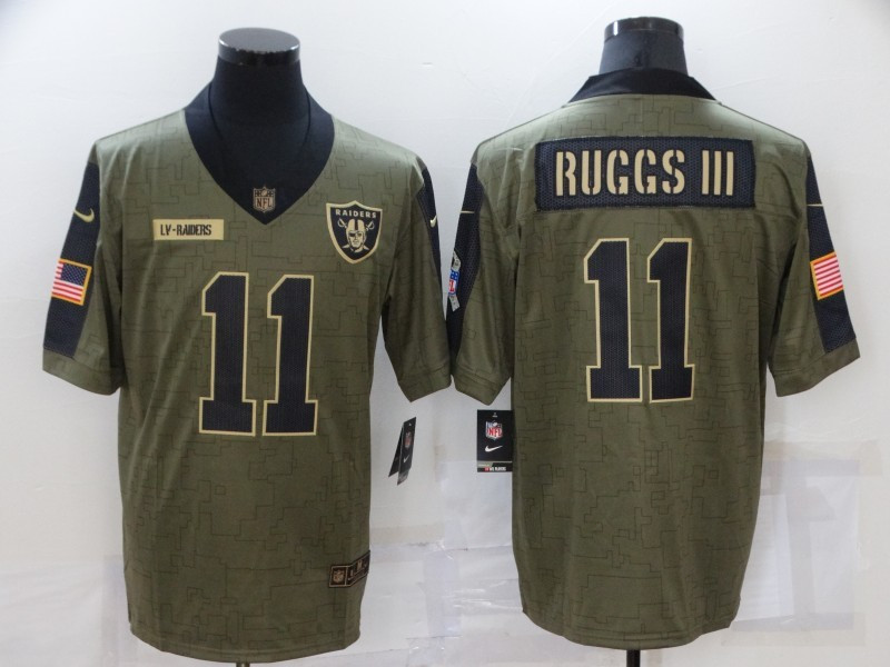 Nike Raiders 11 Henry Ruggs III Olive 2021 Salute To Service Limited Jersey