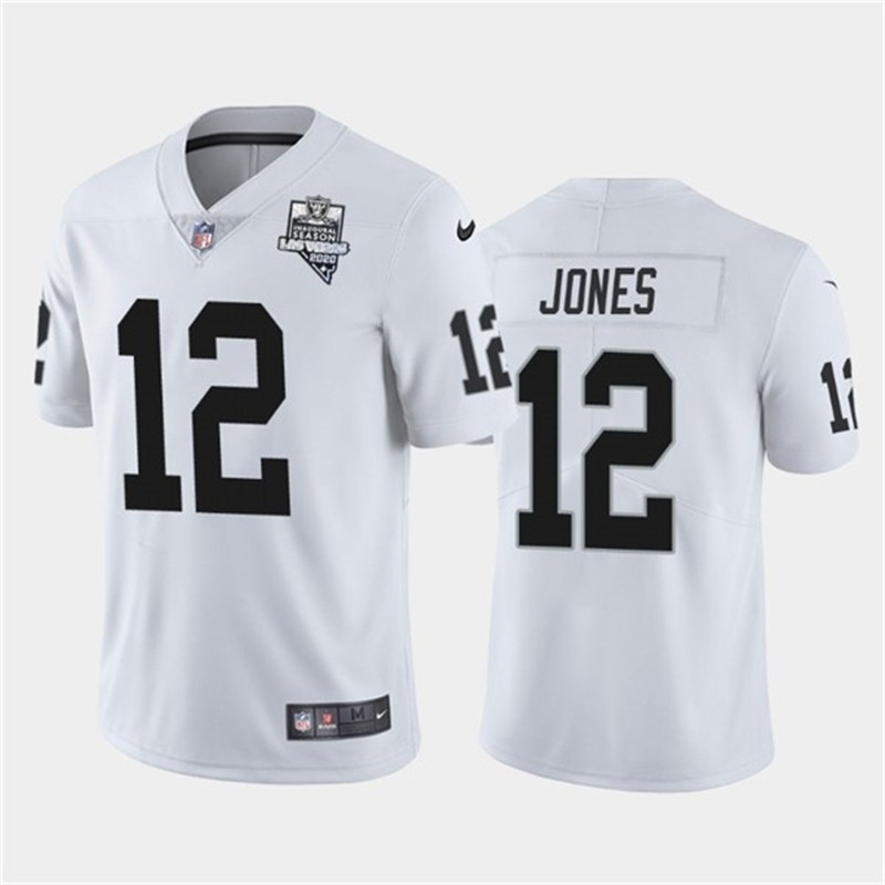 Nike Raiders 12 Zay Jones White 2020 Inaugural Season Vapor Untouchable Limited Jersey