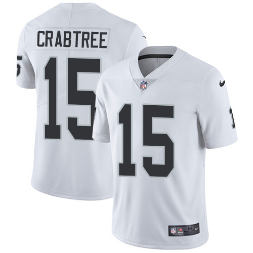  Raiders 15 Michael Crabtree White Vapor Untouchable Player Limited Jersey