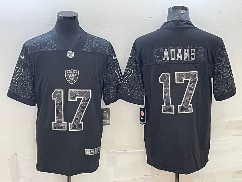 Nike Raiders 17 Davante Adams Black RFLCTV Limited Jersey