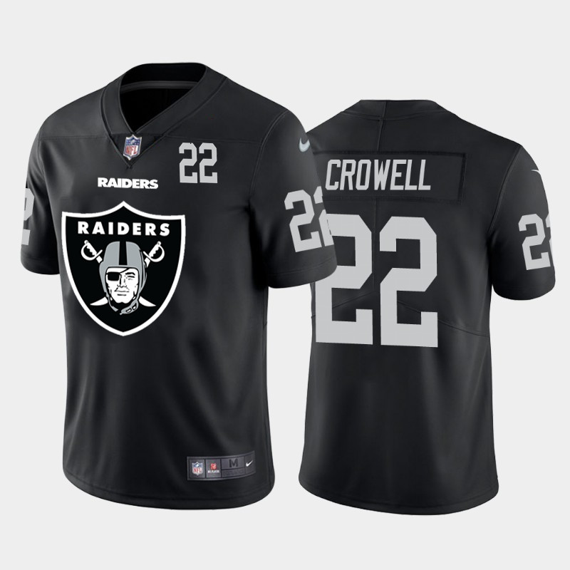Nike Raiders 22 Isaiah Crowell Black Team Big Logo Number Vapor Untouchable Limited Jersey