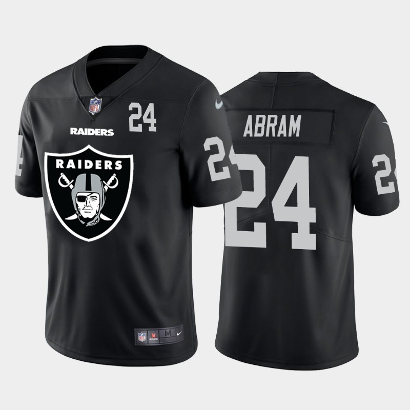 Nike Raiders 24 Johnathan Abram Black Team Big Logo Number Vapor Untouchable Limited Jersey