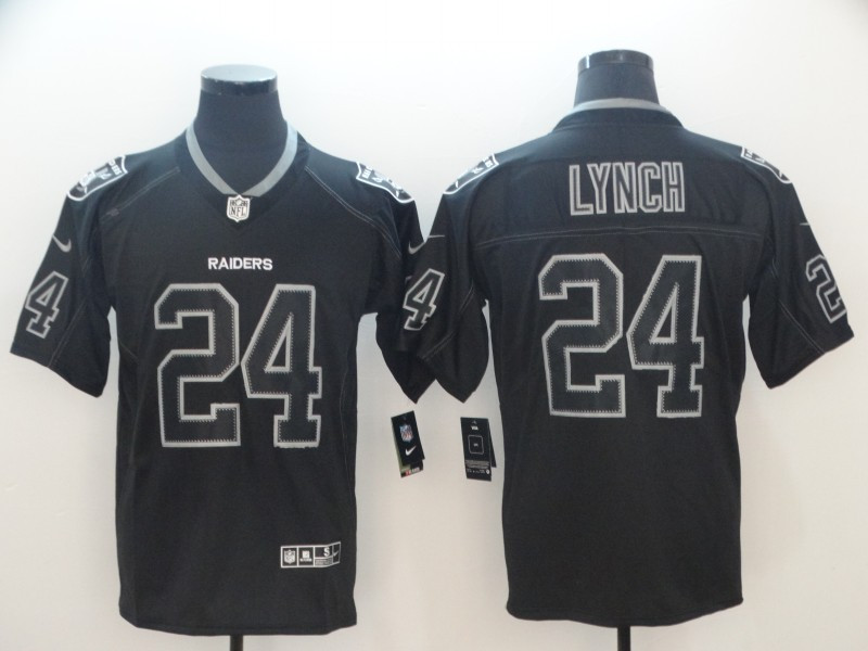  Raiders 24 Marshawn Lynch Black Shadow Legend Limited Jersey