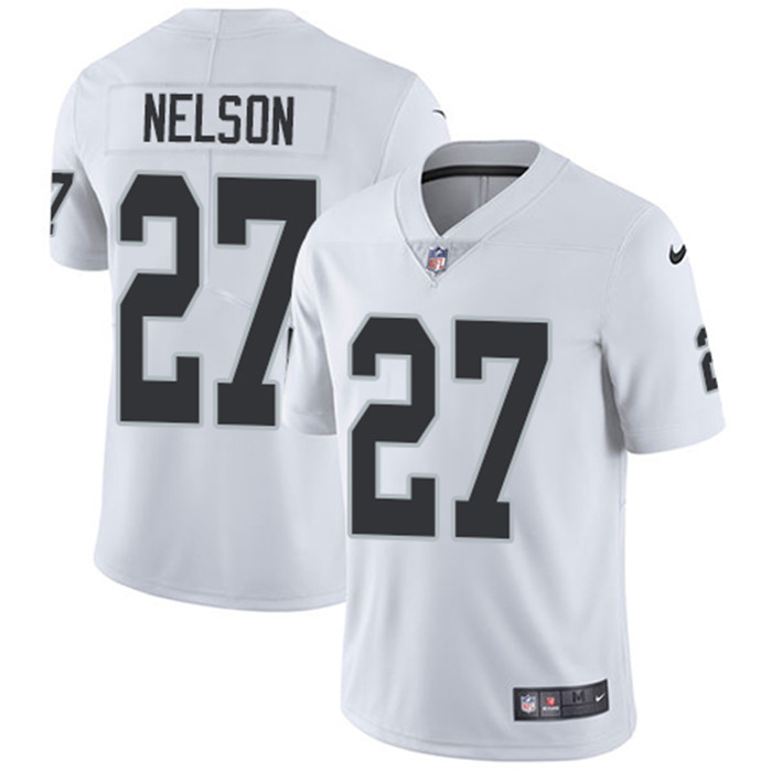  Raiders 27 Reggie Nelson White Vapor Untouchable Limited Jersey