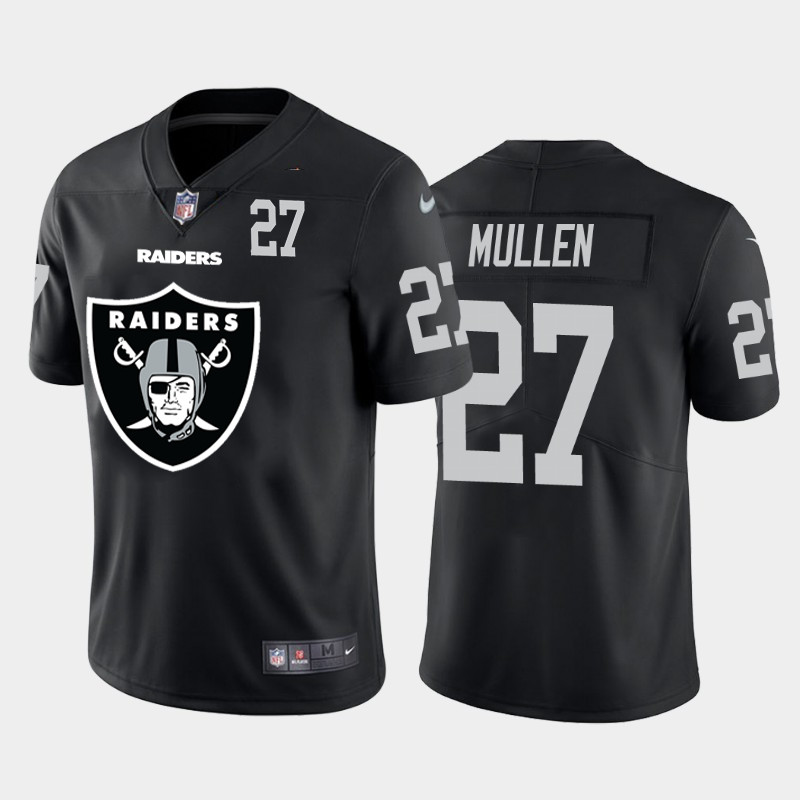 Nike Raiders 27 Trayvon Mullen Black Team Big Logo Number Vapor Untouchable Limited Jersey