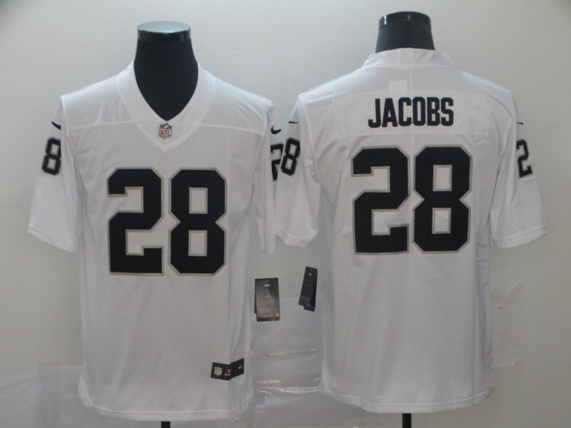 Nike Raiders 28 Josh Jacobs White Vapor Untouchable Limited Jersey