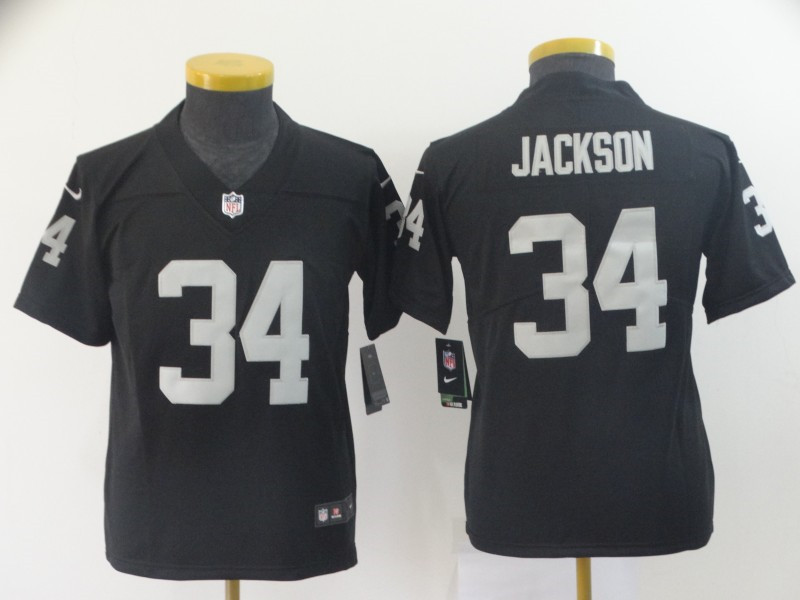 Nike Raiders 34 Bo Jackson Black Youth Vapor Untouchable Limited Jersey