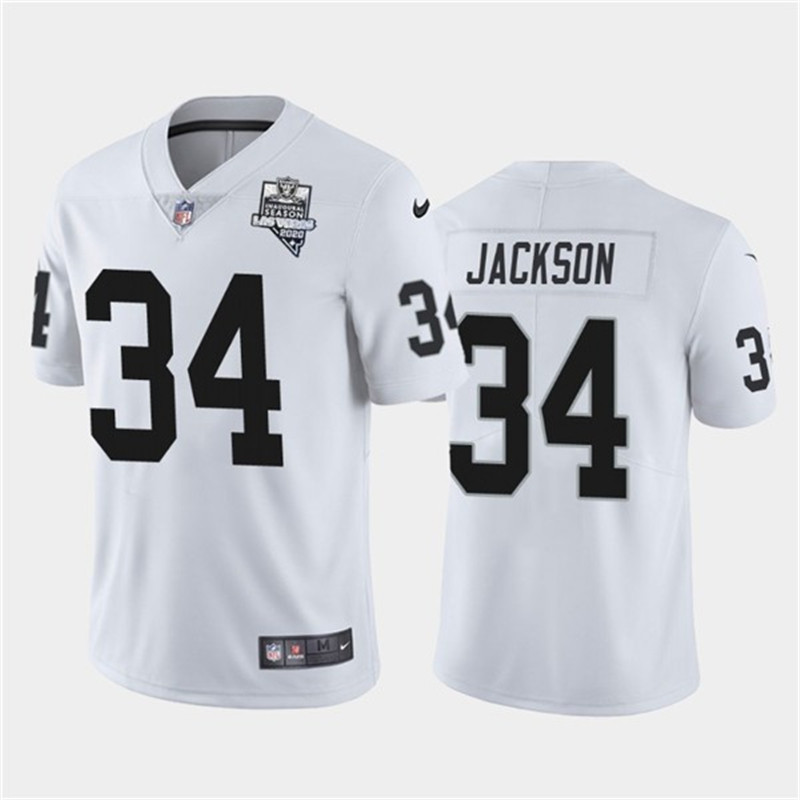 Nike Raiders 34 Bo Jackson White 2020 Inaugural Season Vapor Untouchable Limited Jersey