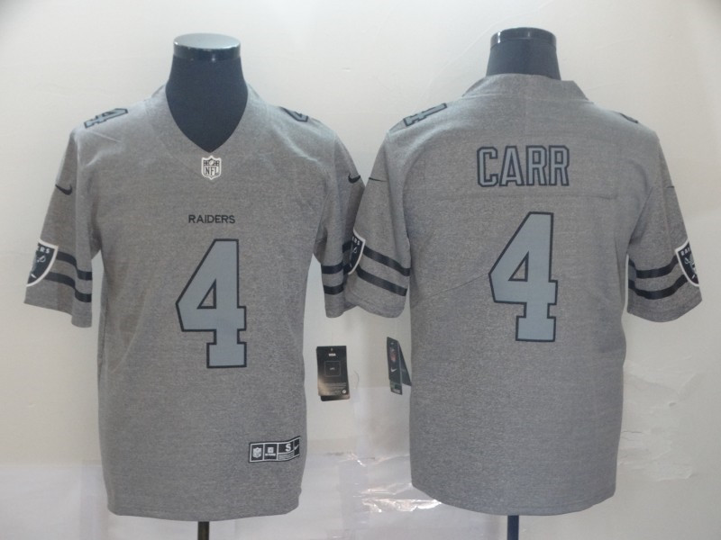 Nike Raiders 4 Derek Carr 2019 Gray Gridiron Gray Vapor Untouchable Limited Jersey