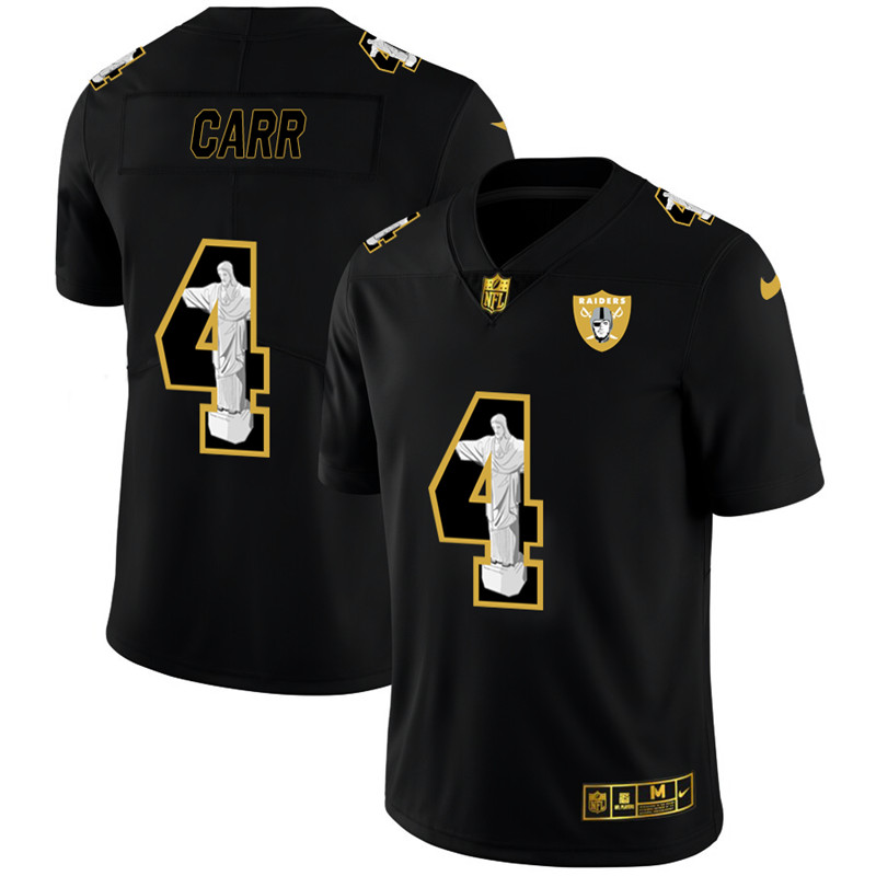 Nike Raiders 4 Derek Carr Black Jesus Faith Edition Limited Jersey