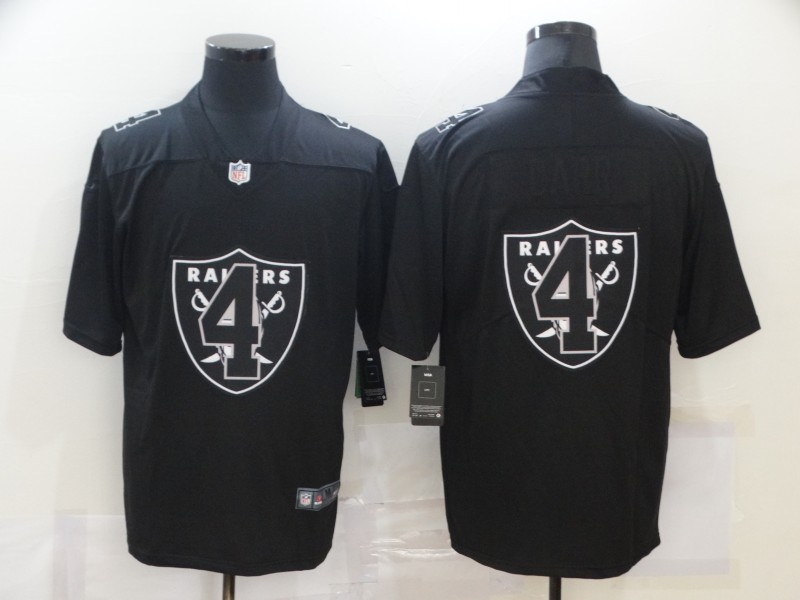 Nike Raiders 4 Derek Carr Black Shadow Logo Limited Jersey