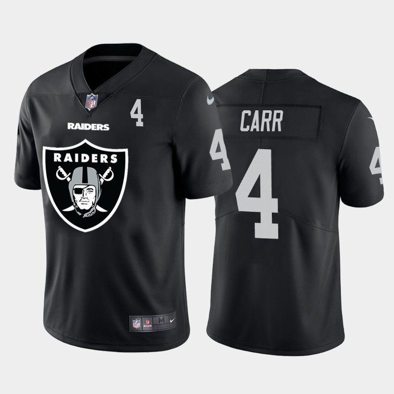 Nike Raiders 4 Derek Carr Black Team Big Logo Number Vapor Untouchable Limited Jersey
