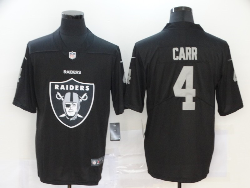 Nike Raiders 4 Derek Carr Black Team Big Logo Vapor Untouchable Limited Jersey