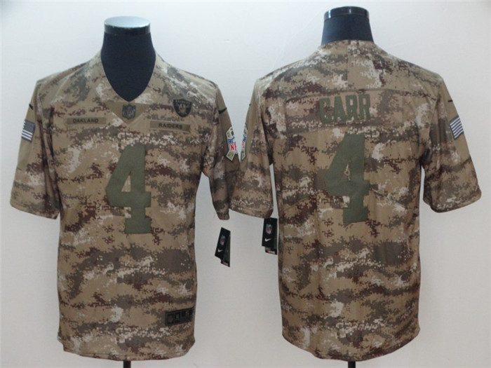  Raiders 4 Derek Carr Camo Salute To Service Limited Jersey