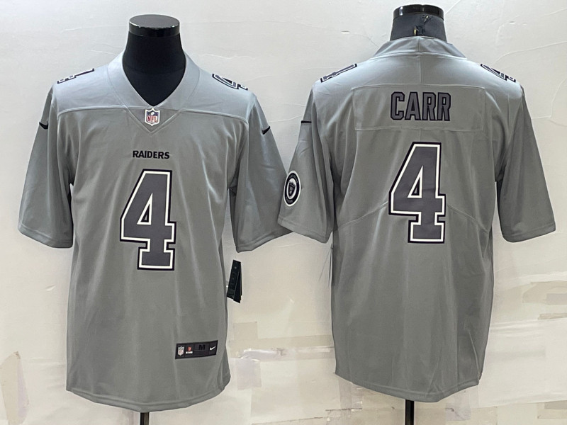 Nike Raiders 4 Derek Carr Gray Atmosphere Fashion Vapor Limited Jersey