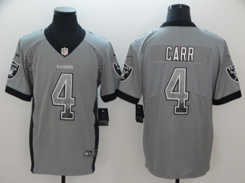  Raiders 4 Derek Carr Gray Drift Fashion Limited Jersey