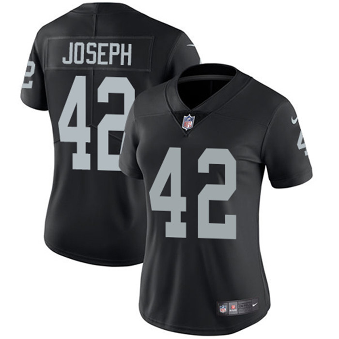  Raiders 42 Karl Joseph Black Women Vapor Untouchable Limited Jersey