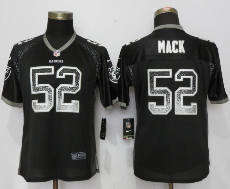  Raiders 52 Khalil Mack Black Women Drift Fashion Jersey