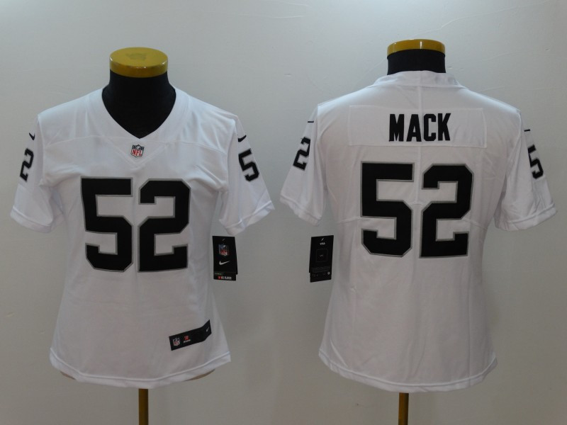  Raiders 52 Khalil Mack White Women Vapor Untouchable Player Limited Jersey