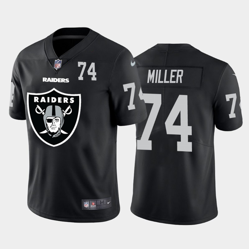 Nike Raiders 74 Kolton Miller Black Team Big Logo Number Vapor Untouchable Limited Jersey