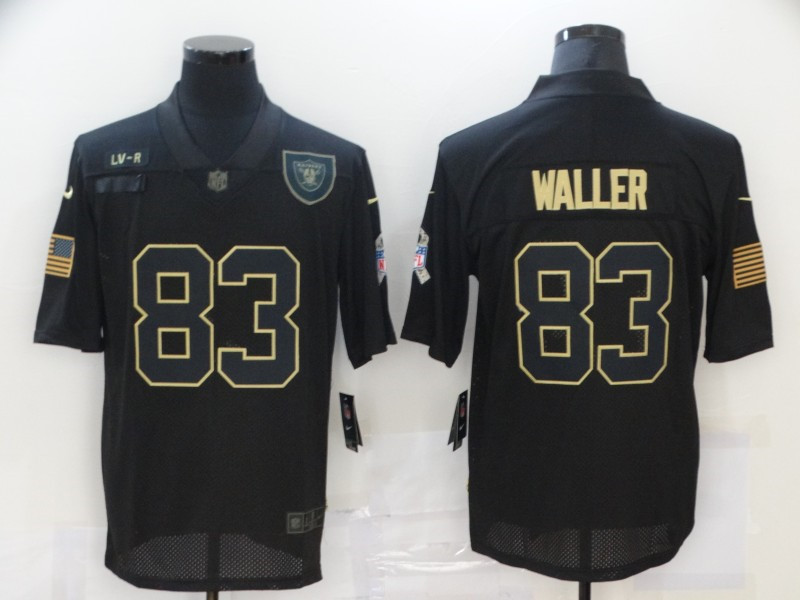 Nike Raiders 83 Darren Waller Black 2020 Salute To Service Limited Jersey