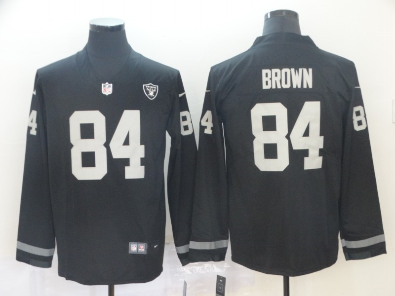Nike Raiders 84 Antonio Brown Black Therma Long Sleeve Jersey