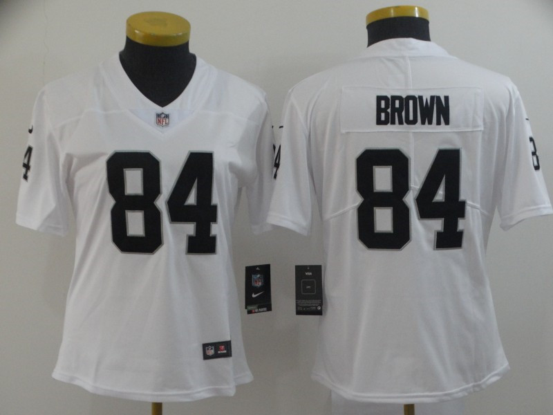 Nike Raiders 84 Antonio Brown White Women Vapor Untouchable Limited Jersey