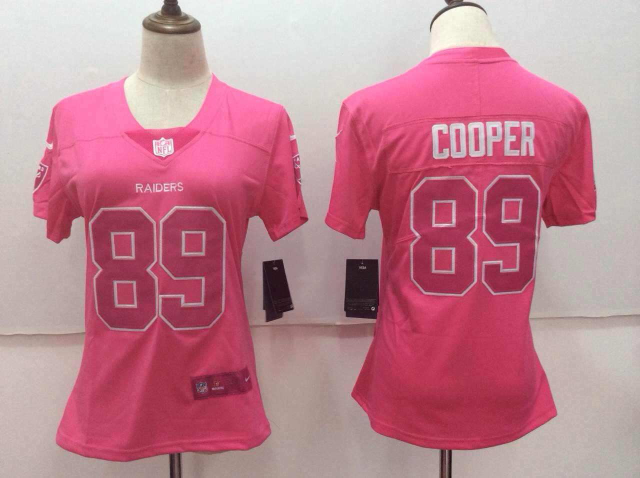  Raiders 89 Amari Cooper Pink Women Vapor Untouchable Player Limited Jersey