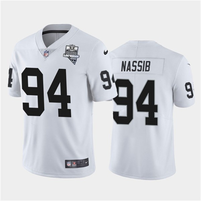 Nike Raiders 94 Carl Nassib White 2020 Inaugural Season Vapor Untouchable Limited Jersey