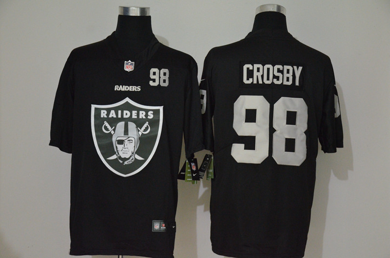 Nike Raiders 98 Maxx Crosby Black Team Big Logo Number Vapor Untouchable Limited Jersey