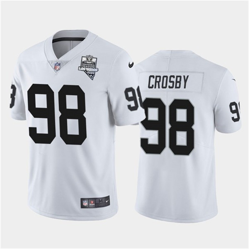 Nike Raiders 98 Maxx Crosby White 2020 Inaugural Season Vapor Untouchable Limited Jersey