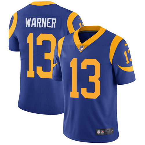  Rams 13 Kurt Warner Royal Vapor Untouchable Player Limited Jersey