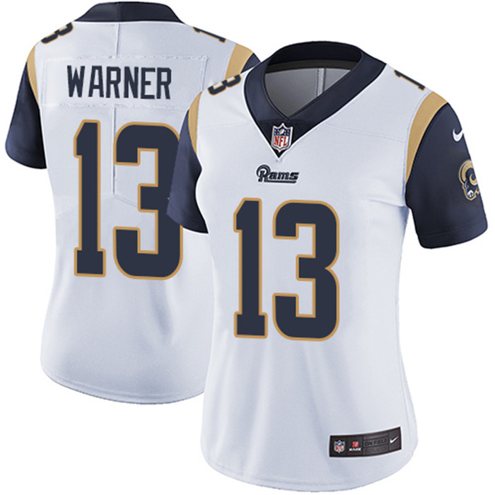  Rams 13 Kurt Warner White Women Vapor Untouchable Limited Jersey