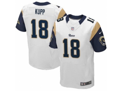  Rams 18 Cooper Kupp White Men Stitched NFL Elite Jersey