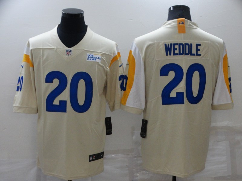 Nike Rams 20 Eric Weddle Bone Vapor Untouchable Limited Jersey