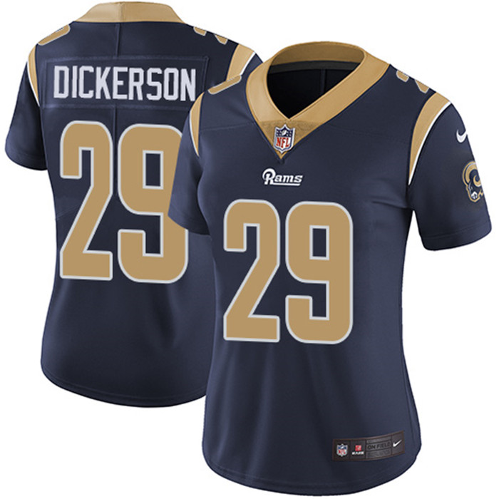  Rams 29 Eric Dickerson Navy Women Vapor Untouchable Limited Jersey