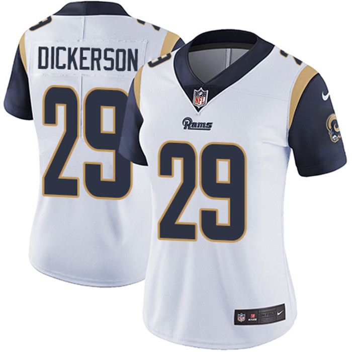  Rams 29 Eric Dickerson White Women Vapor Untouchable Limited Jersey