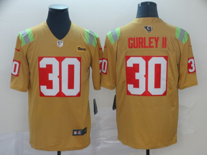 Nike Rams 30 Todd Gurley II Gold City Edition Vapor Untouchable Limited Jersey