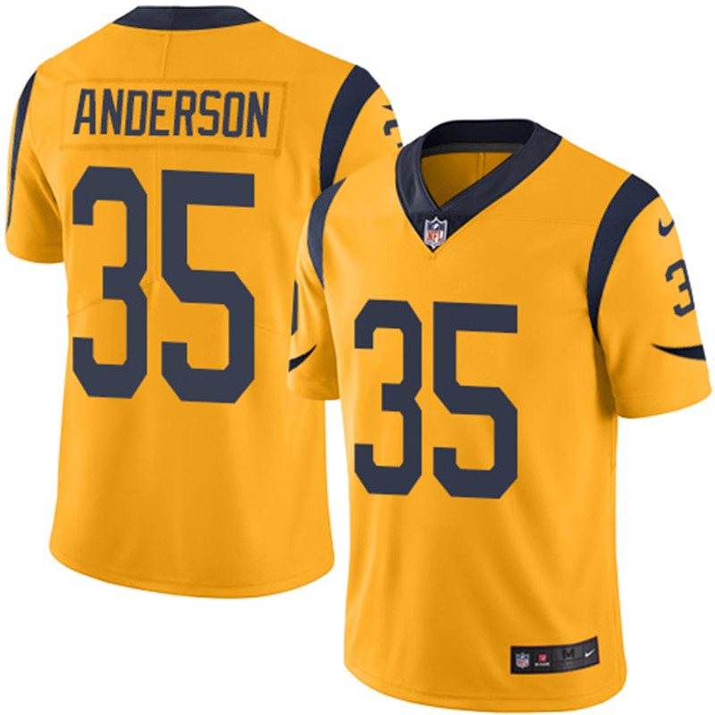  Rams 35 C.J. Anderson Gold Color Rush Limited Jersey