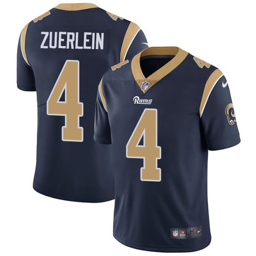  Rams 4 Greg Zuerlein Navy Vapor Untouchable Limited Jersey