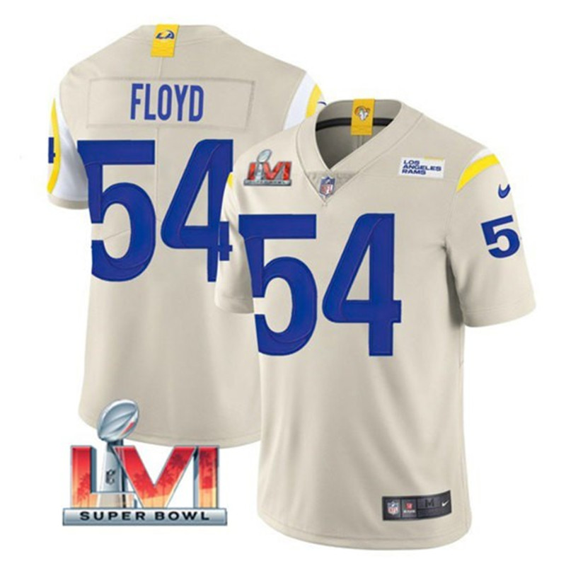 Nike Rams 54 Leonard Floyd Bone 2022 Super Bowl LVI Vapor Limited Jersey