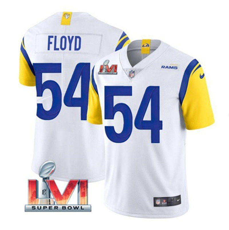 Nike Rams 54 Leonard Floyd White 2022 Super Bowl LVI Vapor Limited Jersey